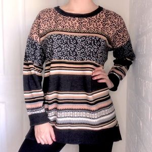 Cupio leopard print sweater size large